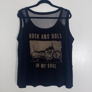 Torrid Rock And Roll In My Soul Mesh Tank Top